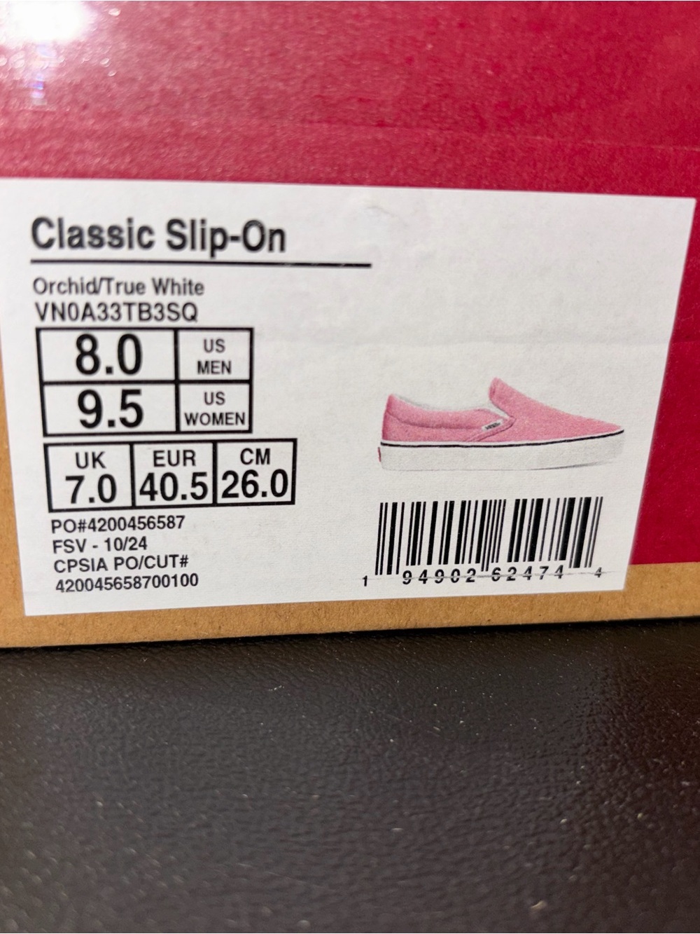 Vans Classic Slip On sz 8.0 Men’s 9.5 Woman - Picture 11 of 11